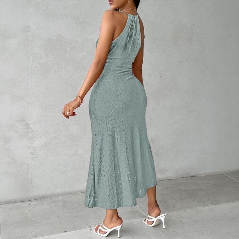 Solare™ Midikleid aus Lochspitze mit Frontschlitz