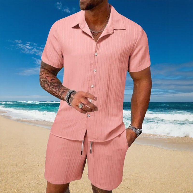 Gael™ Eisseide-Set mit Kurzarmhemd und verstellbaren Shorts