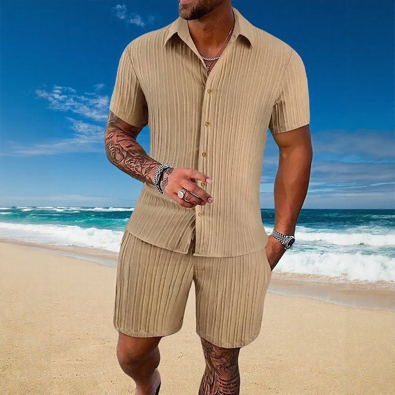 Gael™ Eisseide-Set mit Kurzarmhemd und verstellbaren Shorts
