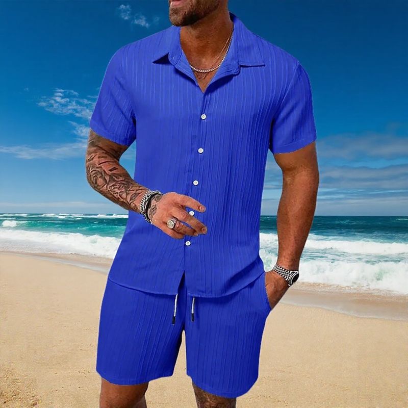Gael™ Eisseide-Set mit Kurzarmhemd und verstellbaren Shorts