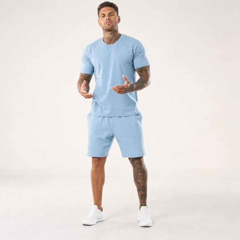 Bryan™ Basic-T-Shirt- und Shorts-Set mit Seitentaschen