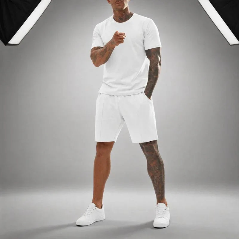 Bryan™ Basic-T-Shirt- und Shorts-Set mit Seitentaschen