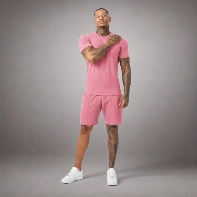 Bryan™ Basic-T-Shirt- und Shorts-Set mit Seitentaschen