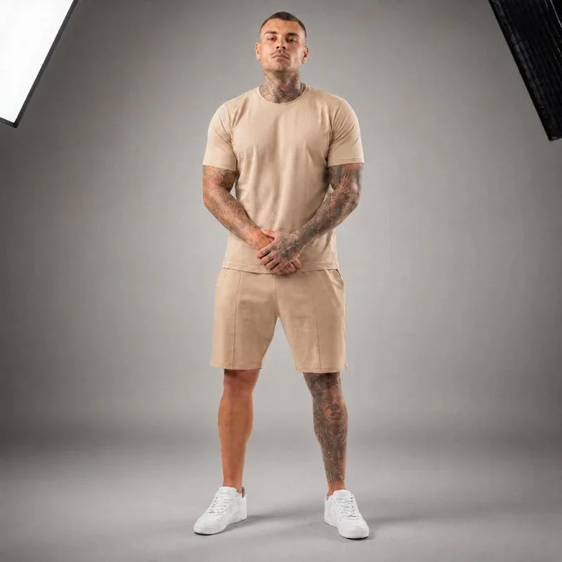 Bryan™ Basic-T-Shirt- und Shorts-Set mit Seitentaschen