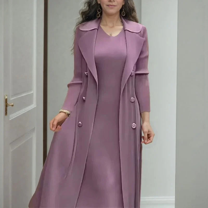 Valena™-Kleid mit Schicker, überlagerter Langjacke / Für Stilbewusste Frauen, die Wert auf Stil, Funktionalität und Ausstrahlung Legen!