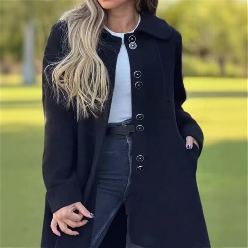 Rom™ Mantel aus hochwertiger gekämmter Wolle mit eleganten Knöpfen / Italienische Raffinesse mit makellosem Schnitt!