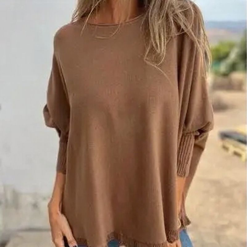 [🔥2 ZUM PREIS VON 1🔥] Giulia™ Oberteil aus hochwertigem, weichem Fleece mit Fledermausärme und Spitzenbesatz am Saum / Eleganter Komfort mit femininer Note!