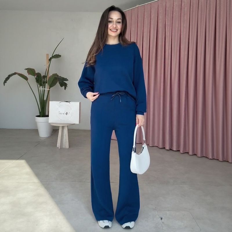 Beauty™ Sweatshirt-Set aus weichem Stoff mit samtiger Oberfläche / Anspruchsvoller Minimalismus für den Alltag!