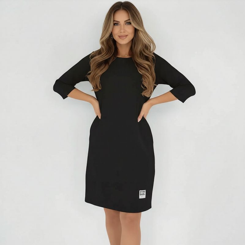 Daily™-Kleid aus Comfort-Strick mit 3/4-Ärmeln / Das elegante Basic, das die Figur vorteilhaft betont, ohne einzuengen!