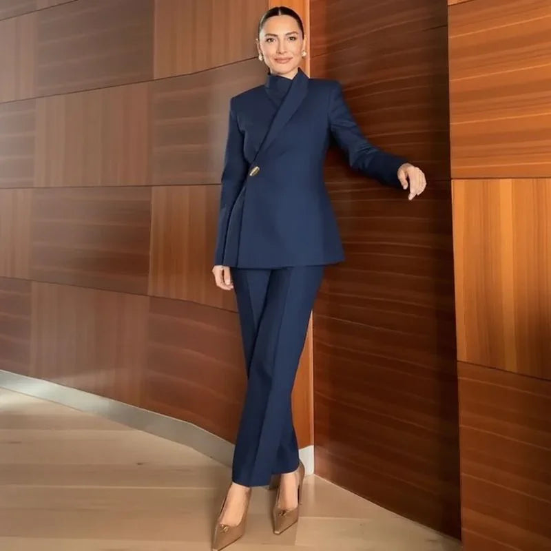 Catherine™ Tailoring-Set mit Blazer und Gerader Hose / Eleganz und Präsenz für Starke Frauen