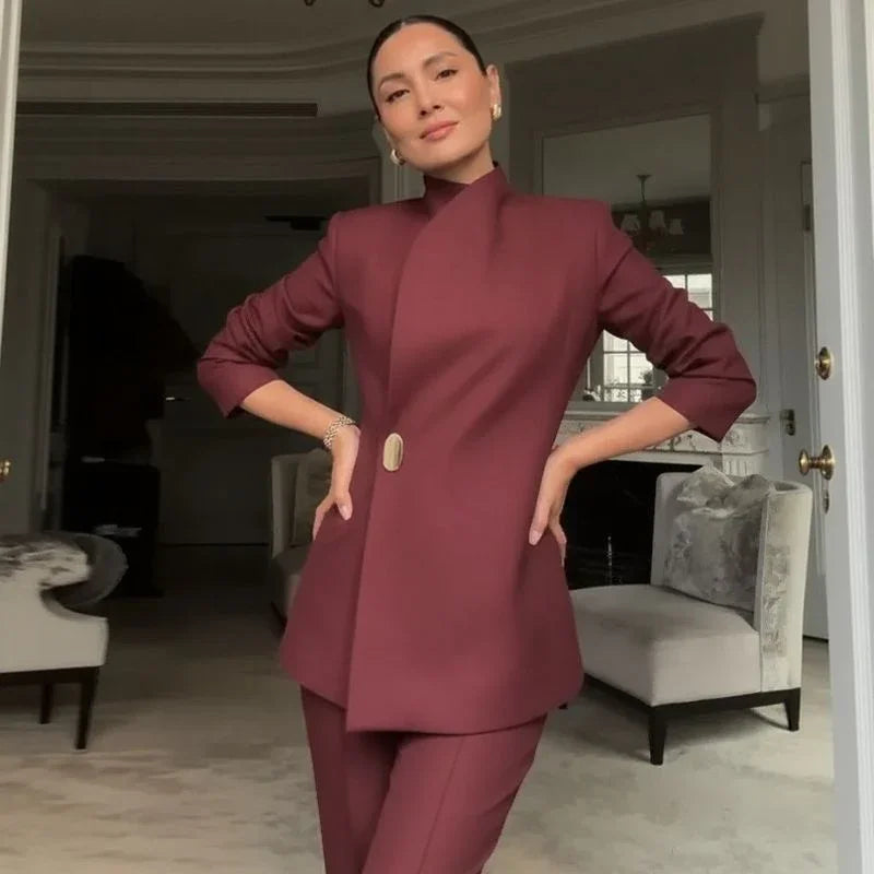 Catherine™ Tailoring-Set mit Blazer und Gerader Hose / Eleganz und Präsenz für Starke Frauen