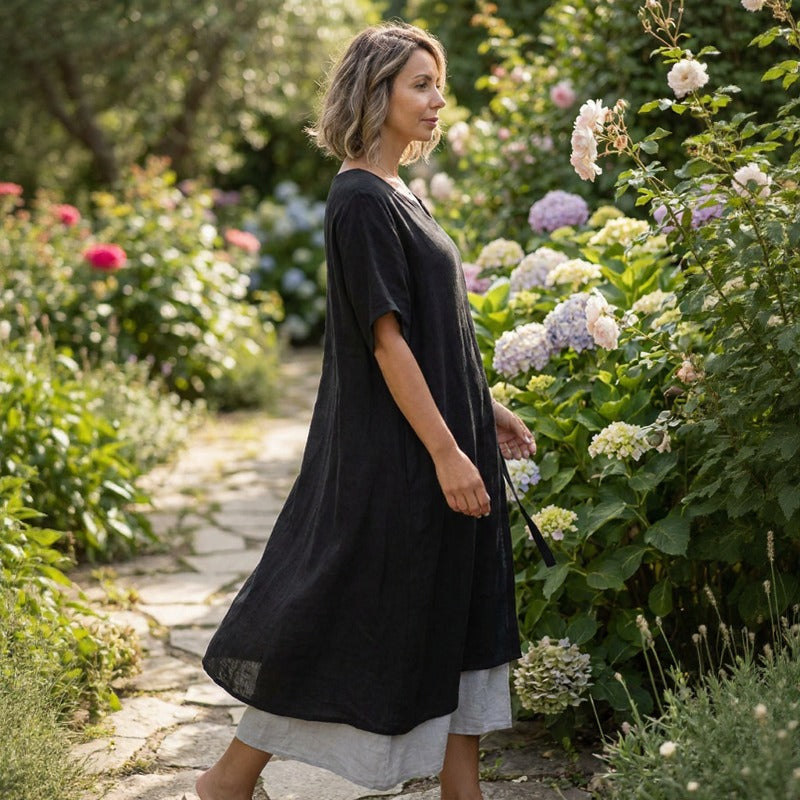 Premium Viskose Miami™ Kleid mit Stilvollem Seitenschlitz