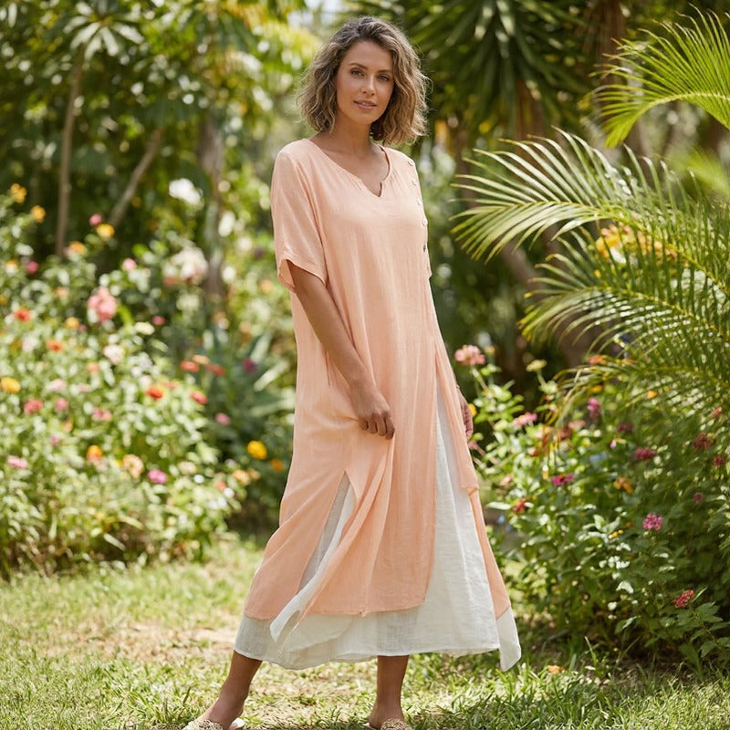 Premium Viskose Miami™ Kleid mit Stilvollem Seitenschlitz