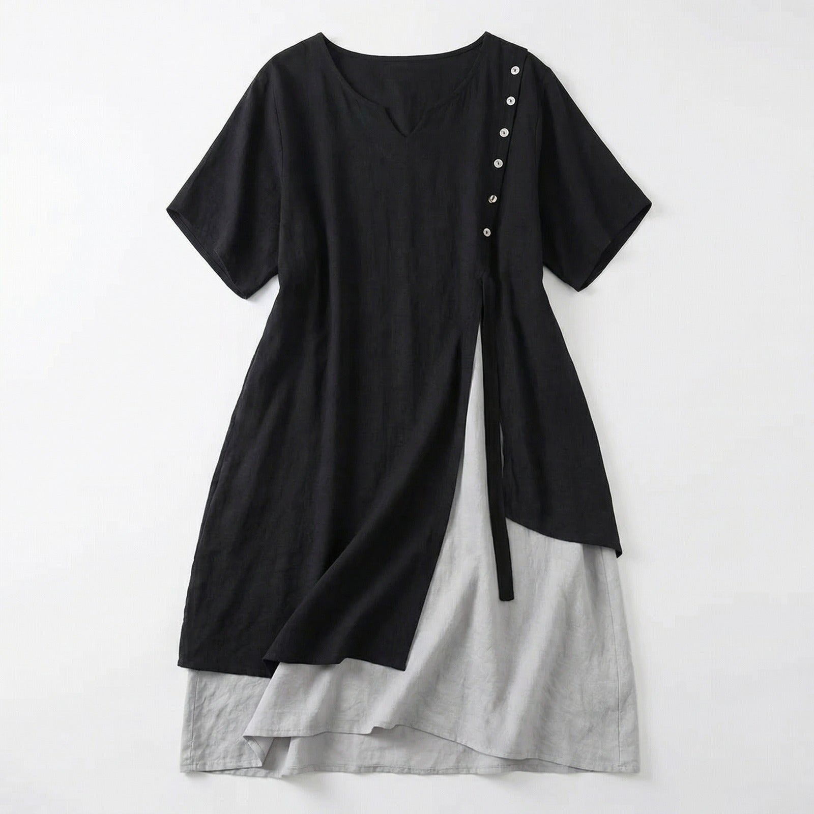 Premium Viskose Miami™ Kleid mit Stilvollem Seitenschlitz