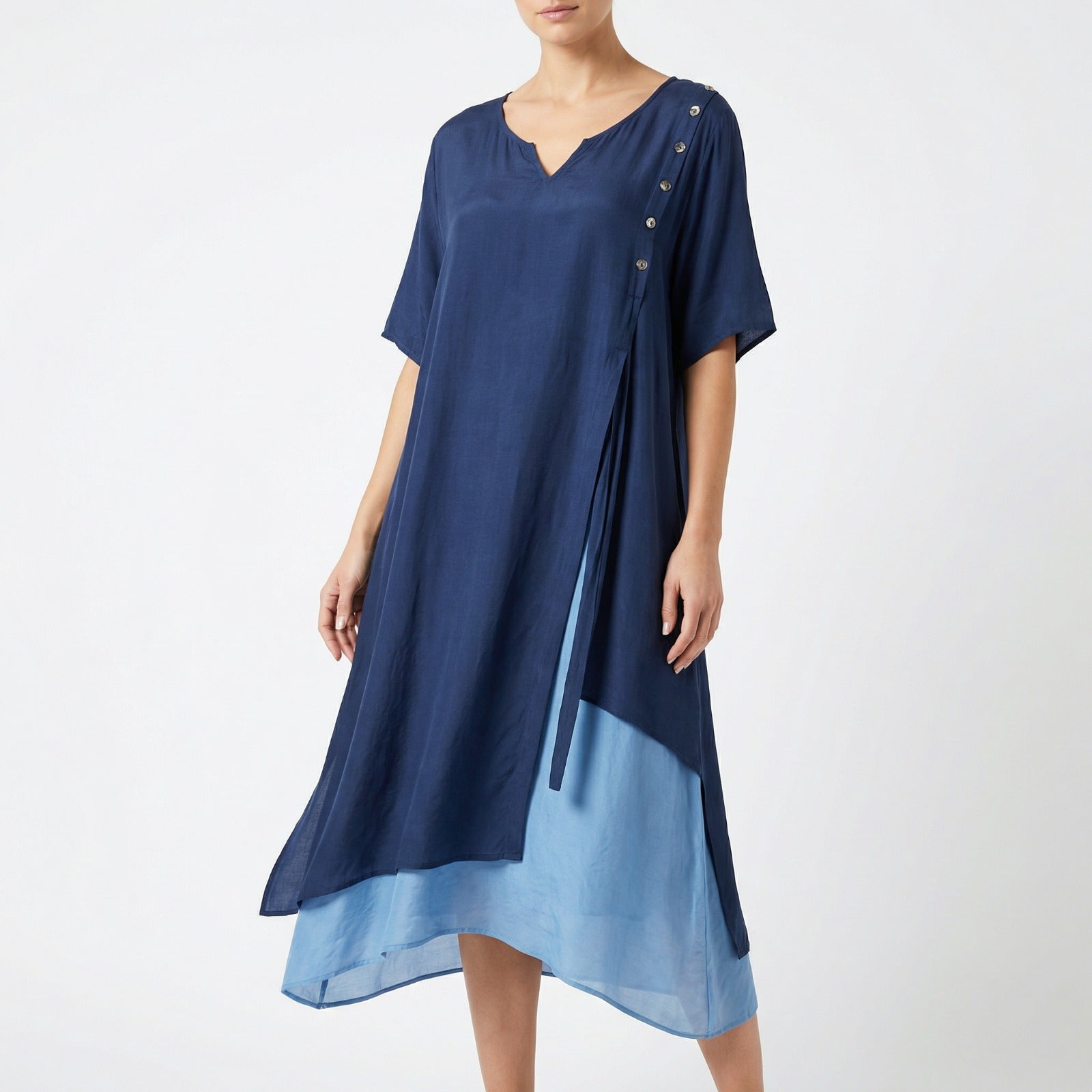 Premium Viskose Miami™ Kleid mit Stilvollem Seitenschlitz