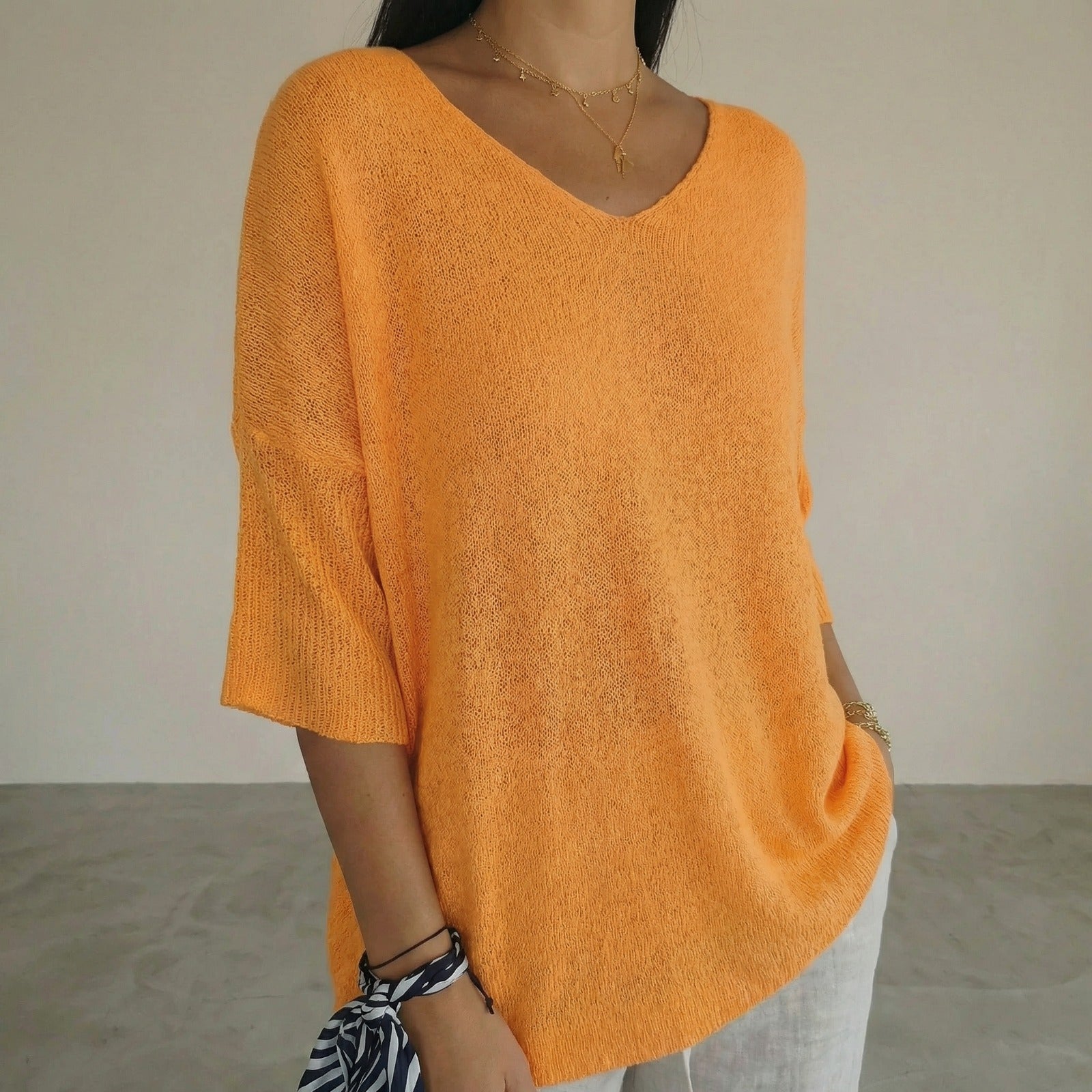 Carmim™ Bluse aus weichem Strick mit strukturierter Masche