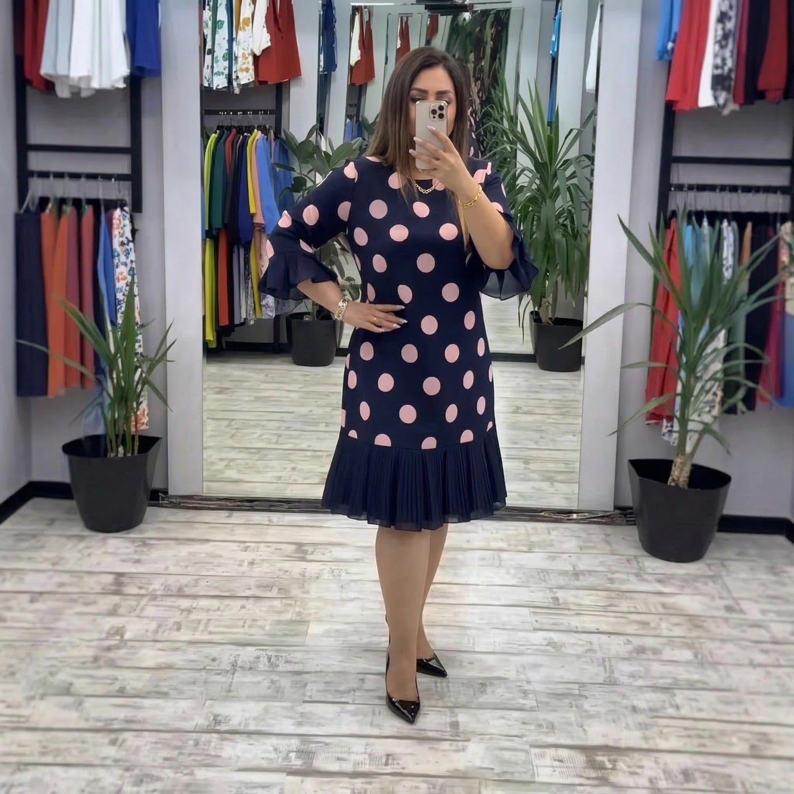 Cäcilia™ Klassisches Midikleid mit Volants