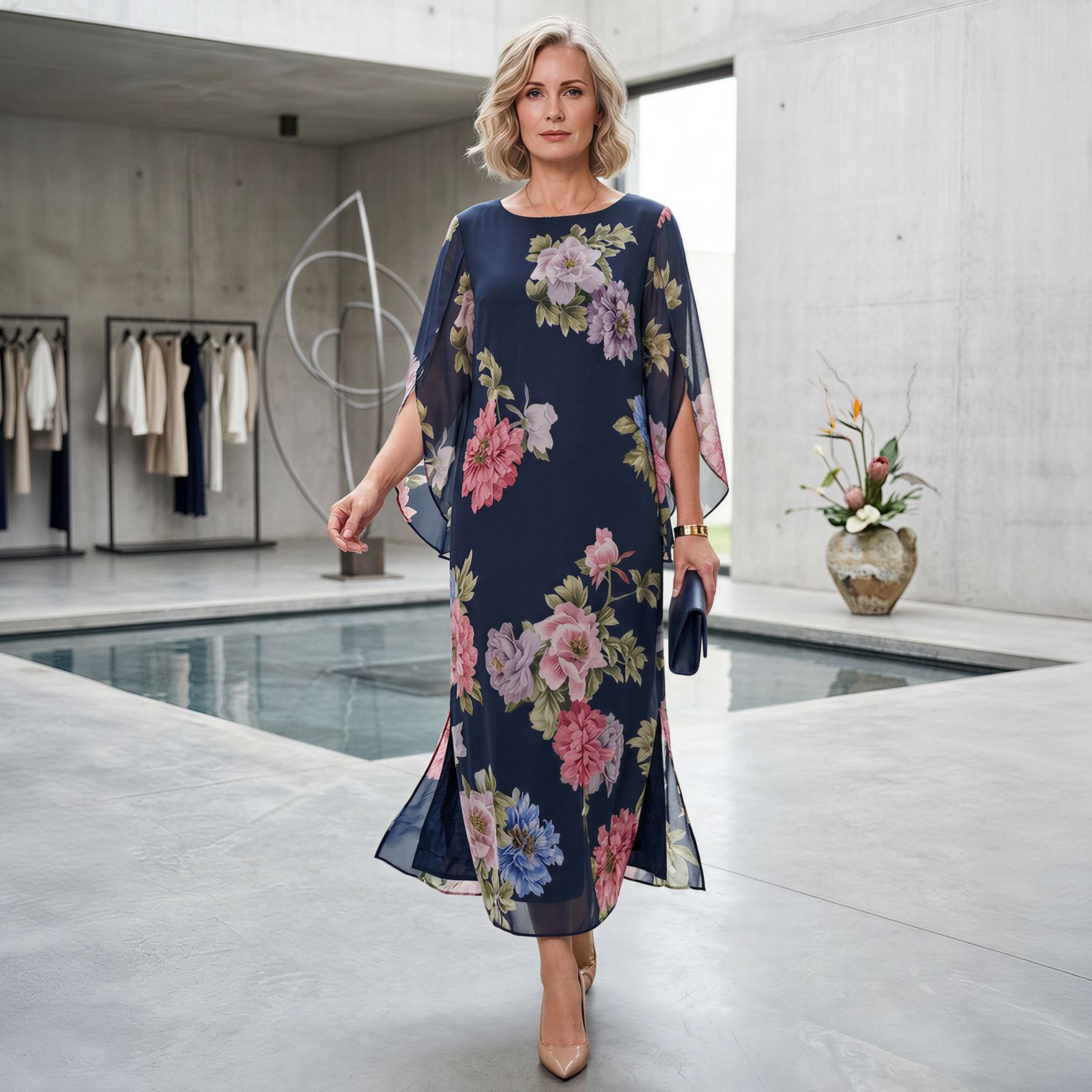 Isabel™ Maxikleid aus Premium-Viskose mit floralem Print