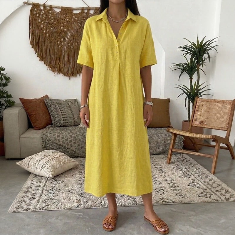 Bianca™ Kleid mit Klassischem Kragen und Knöpfen Vorne