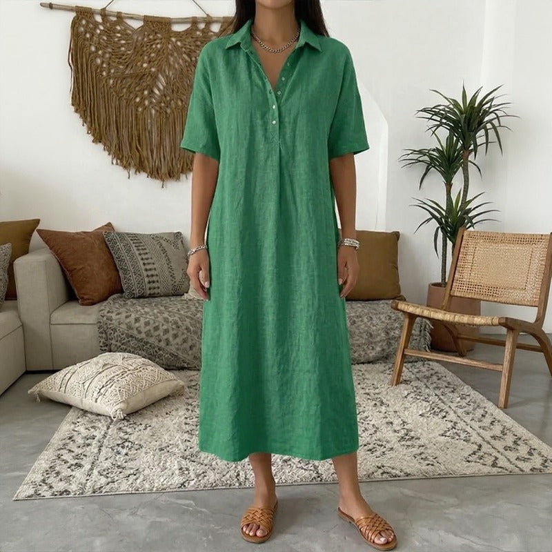 Bianca™ Kleid mit Klassischem Kragen und Knöpfen Vorne