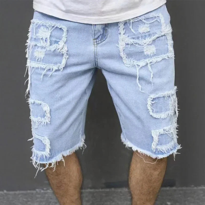 Denver™ Jeans-Shorts mit modernen Rissen und lässigem Stil