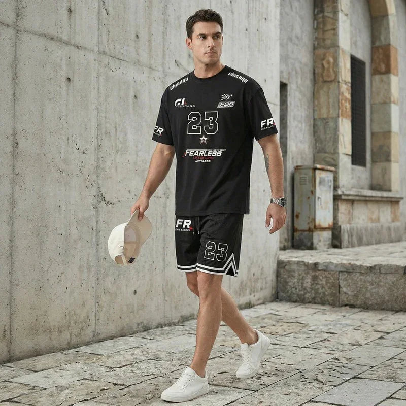 Magnus™ Set mit Jersey-T-Shirt und Shorts, sportlich & vom Motorsport inspiriert