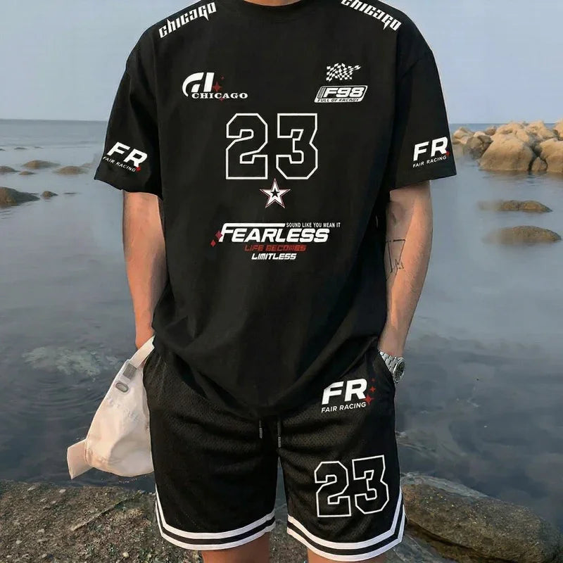 Magnus™ Set mit Jersey-T-Shirt und Shorts, sportlich & vom Motorsport inspiriert