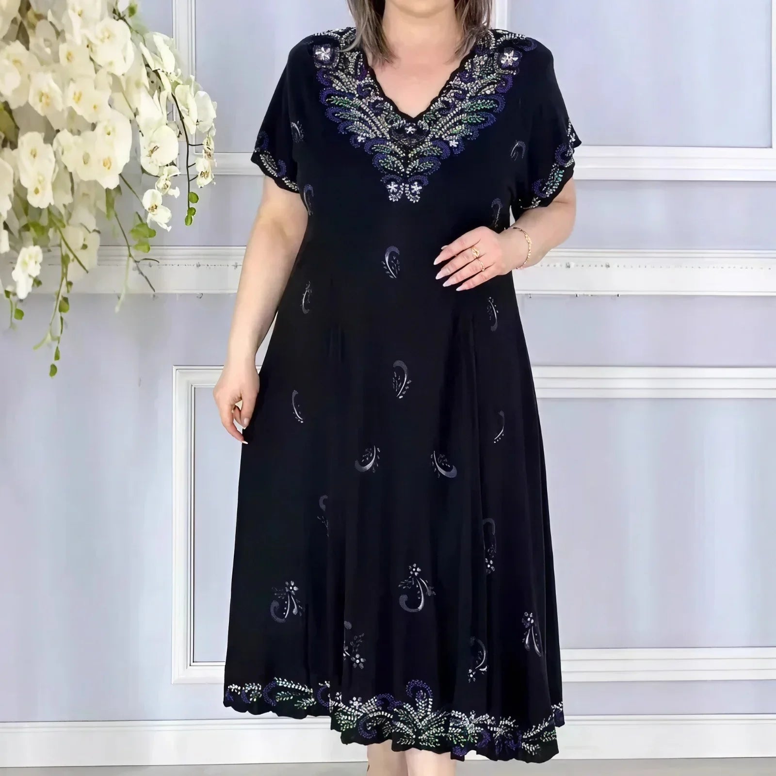 Aurelis™-Kleid mit Zierstickereien und Perfekter Passform
