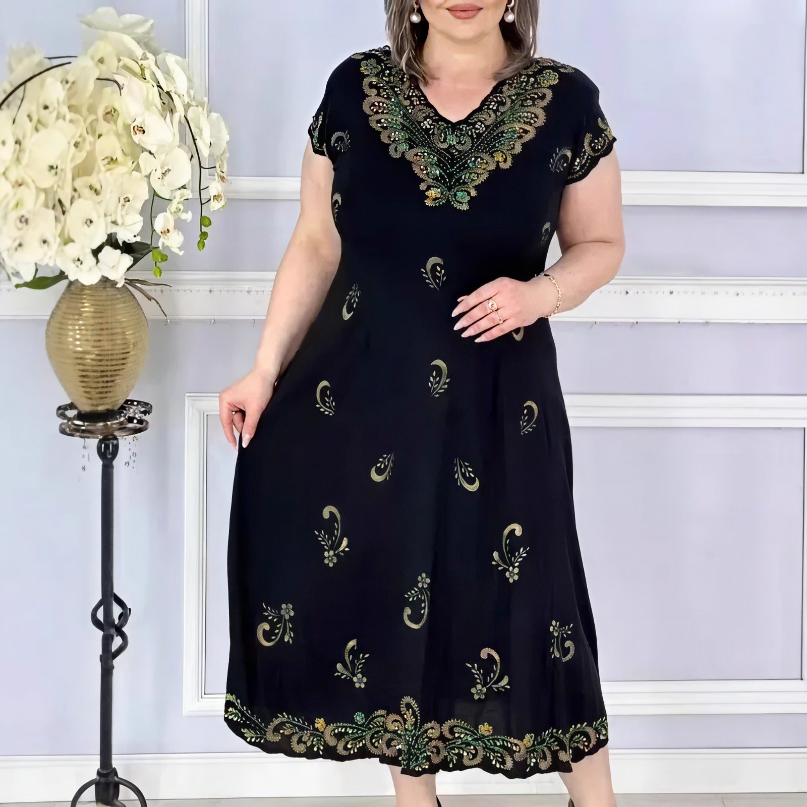 Aurelis™-Kleid mit Zierstickereien und Perfekter Passform