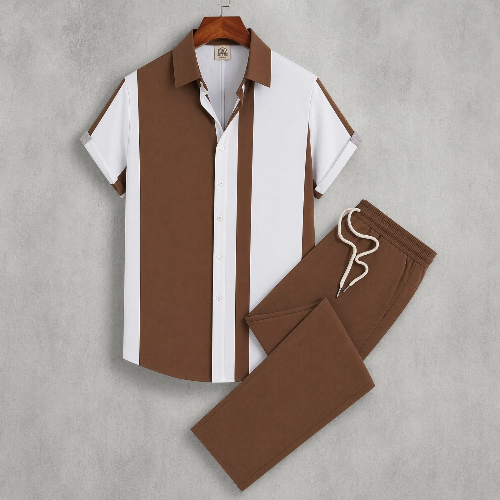 Dionysos™ Set mit asymmetrischen Streifen und Hose mit elastischem Bund