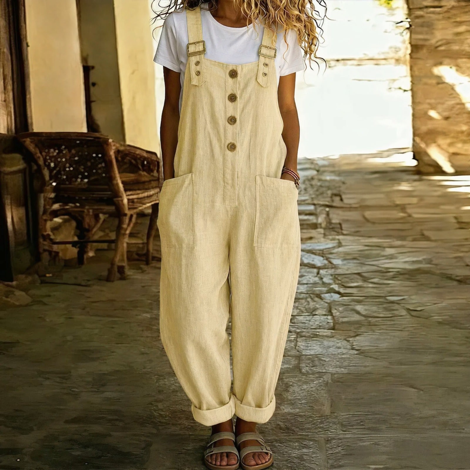 Tau™ Latzhosen-Stil Jumpsuit mit funktionalen Taschen