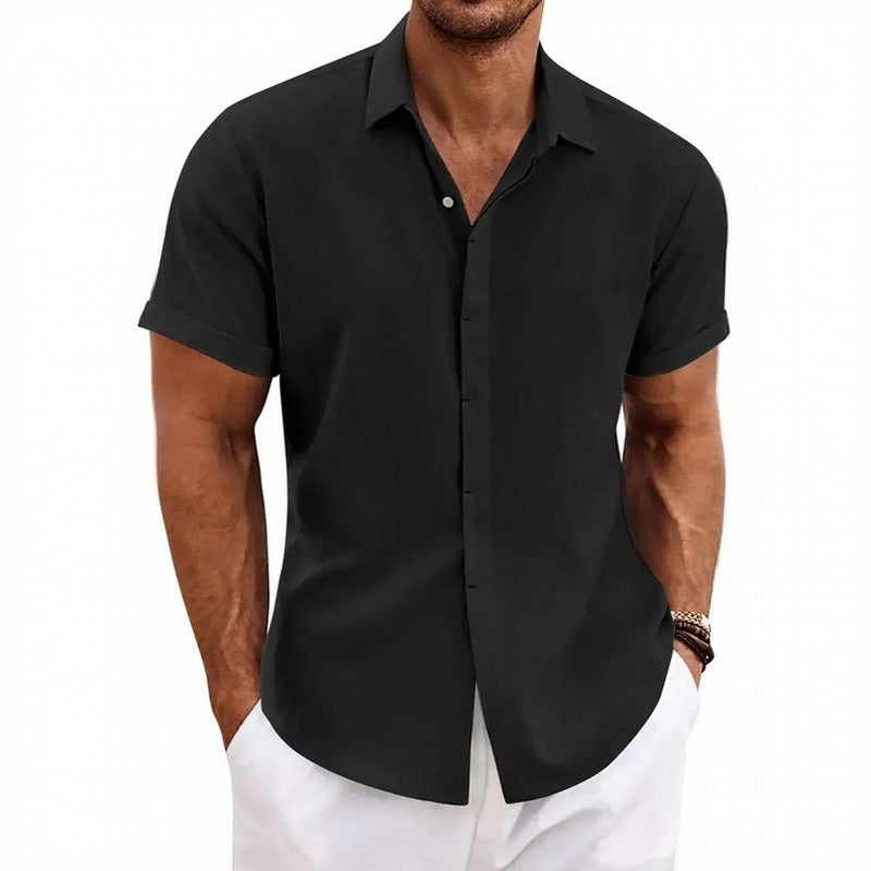 Arvian™-Hemd aus Baumwoll-Leinen im Lässig-Eleganten Stil