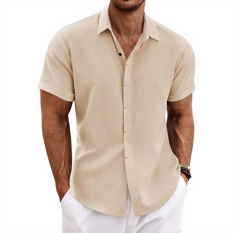 Arvian™-Hemd aus Baumwoll-Leinen im Lässig-Eleganten Stil