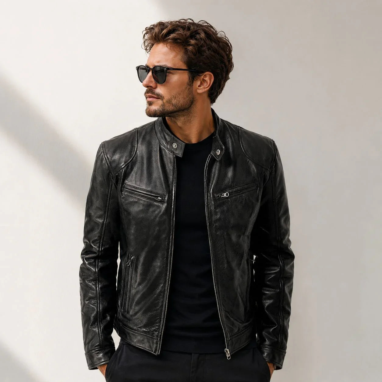 Yakuza™ Jacke aus Premium Leder mit Minimalistischem, Zeitlosem Design