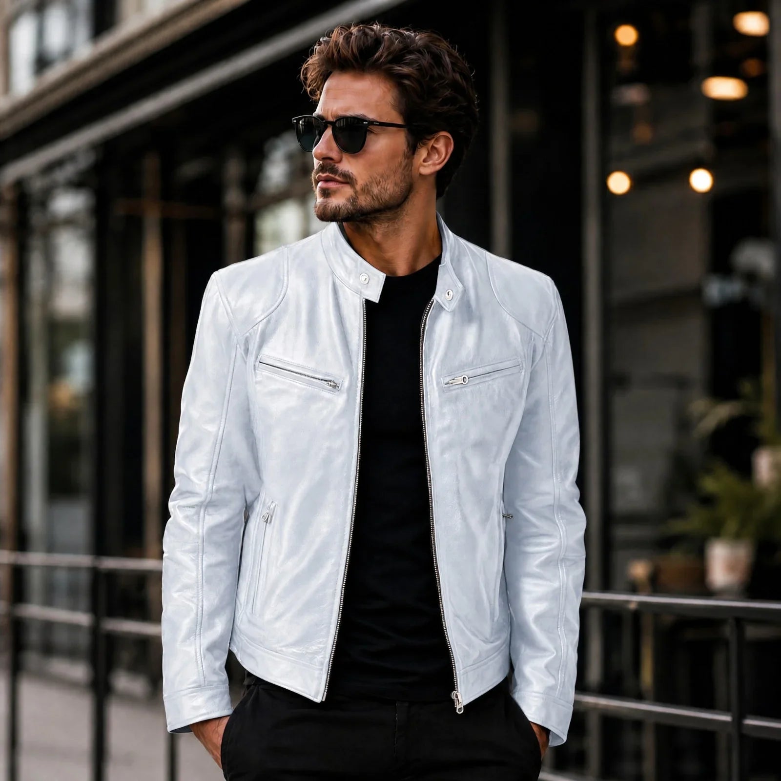 Yakuza™ Jacke aus Premium Leder mit Minimalistischem, Zeitlosem Design
