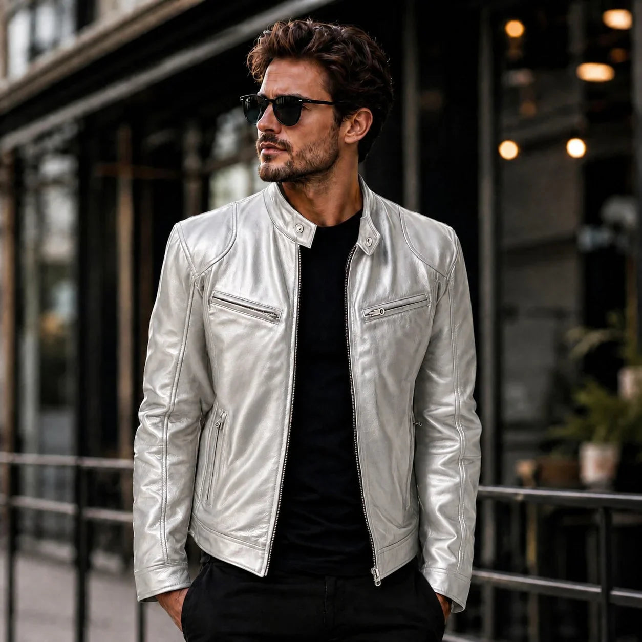Yakuza™ Jacke aus Premium Leder mit Minimalistischem, Zeitlosem Design