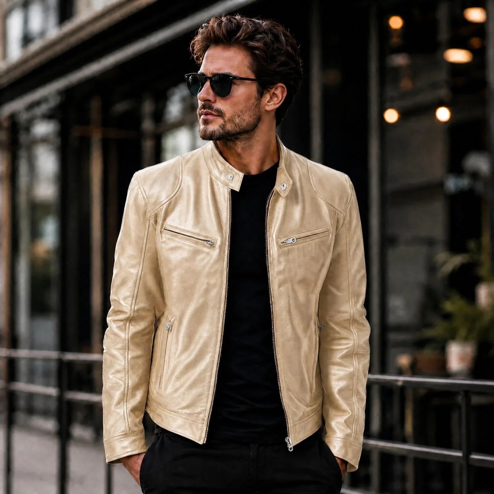 Yakuza™ Jacke aus Premium Leder mit Minimalistischem, Zeitlosem Design