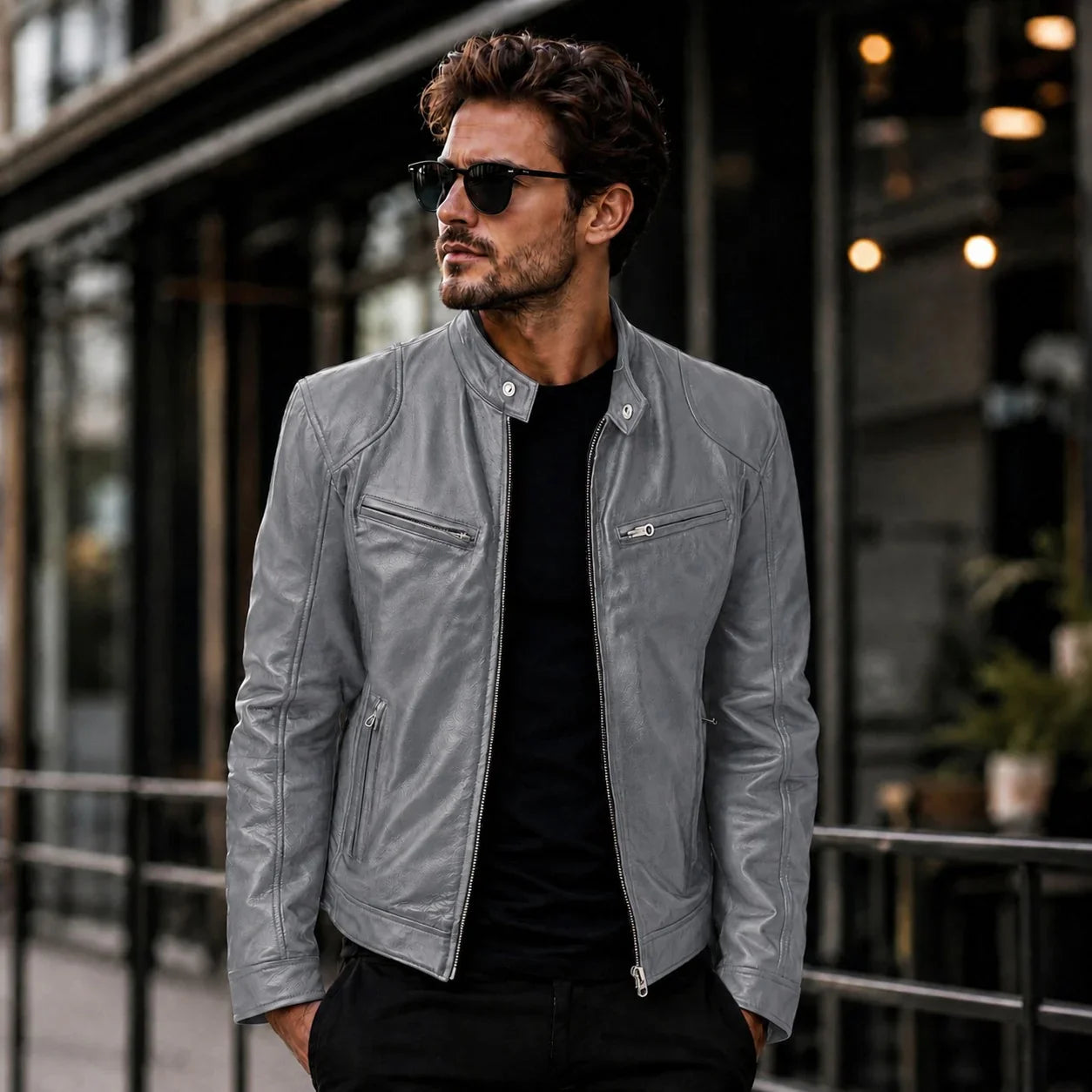 Yakuza™ Jacke aus Premium Leder mit Minimalistischem, Zeitlosem Design