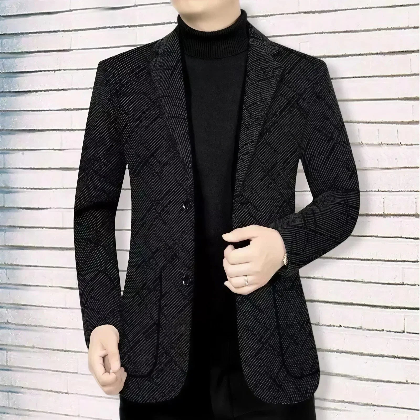 Salzburg™ Blazer mit Strukturierter Webung und Geometrischer Musterung