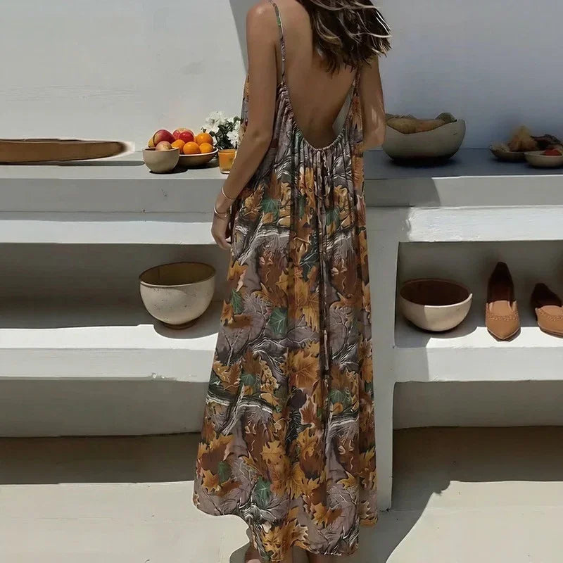 Monet™ Kleid mit Ausdrucksstarken Prints und Offenem Rücken