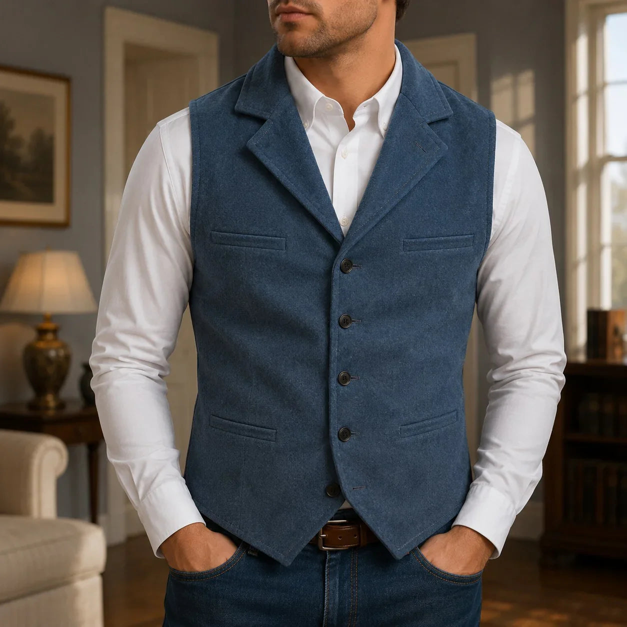 Harrison™ Weste mit Klassischer Struktur und Perfekter Passform