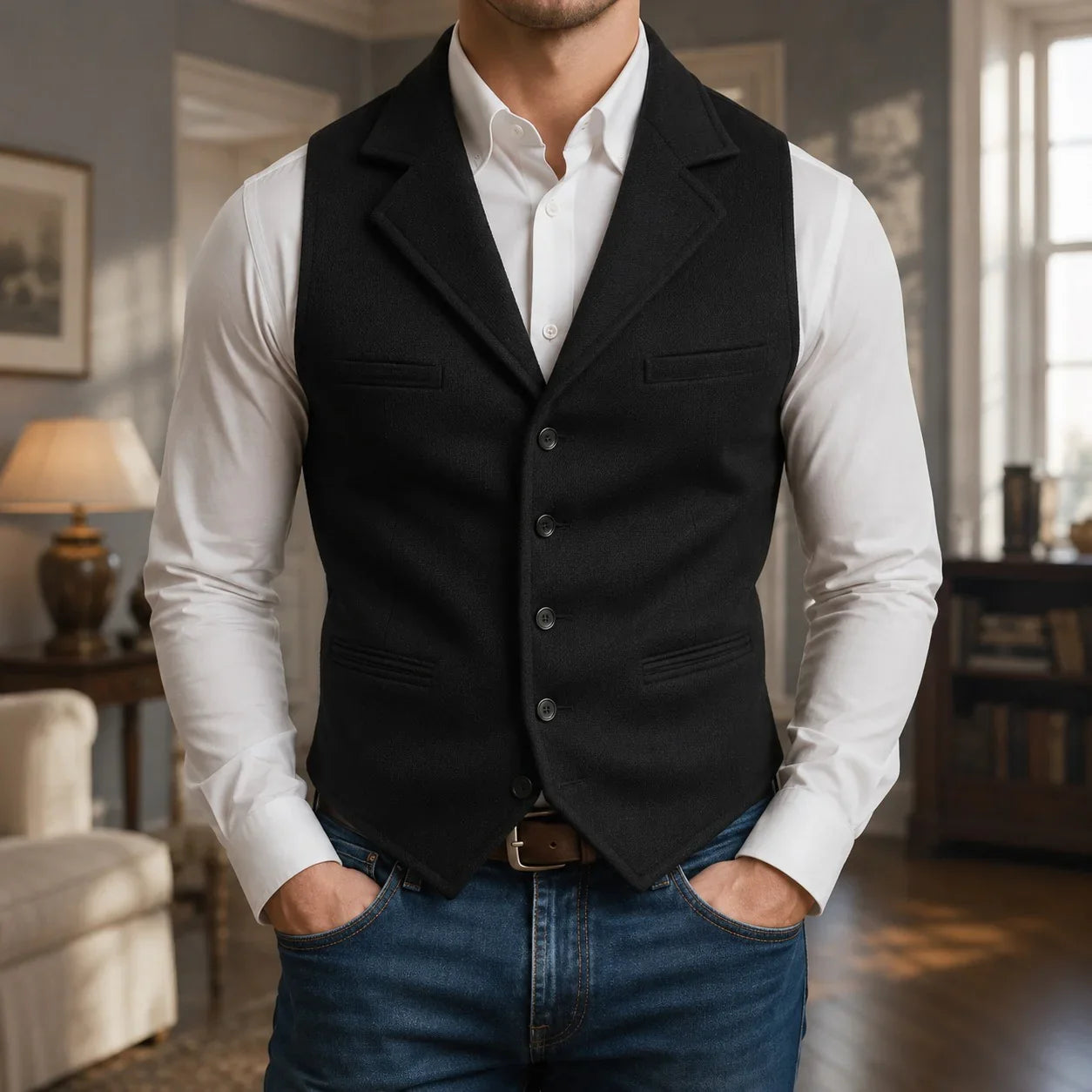 Harrison™ Weste mit Klassischer Struktur und Perfekter Passform