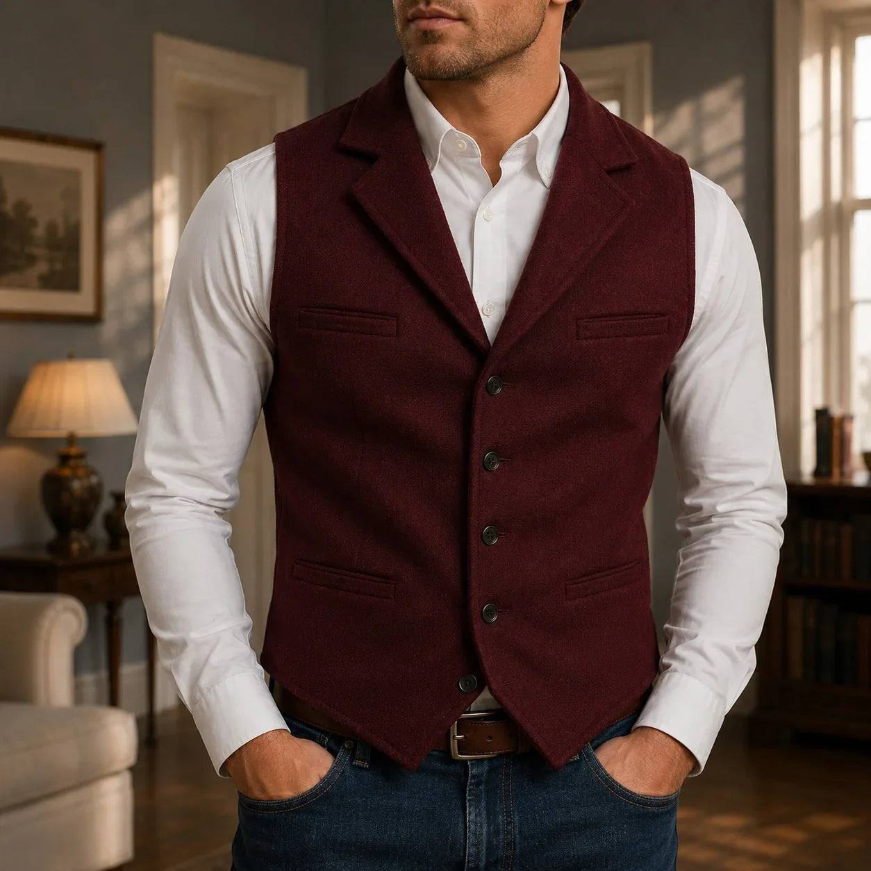 Harrison™ Weste mit Klassischer Struktur und Perfekter Passform