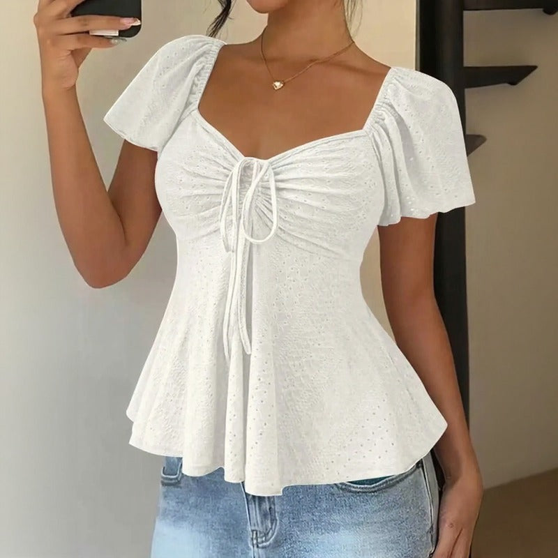 Fiorelle™ Bluse Mit Zartem Raffdetail und Leichtem Fall