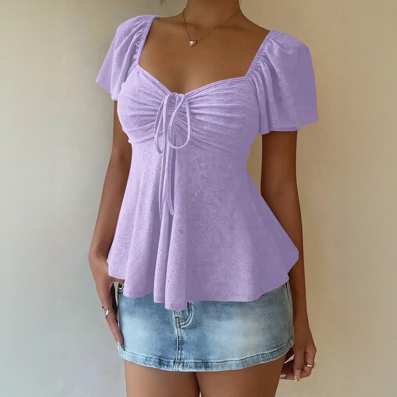 Fiorelle™ Bluse Mit Zartem Raffdetail und Leichtem Fall