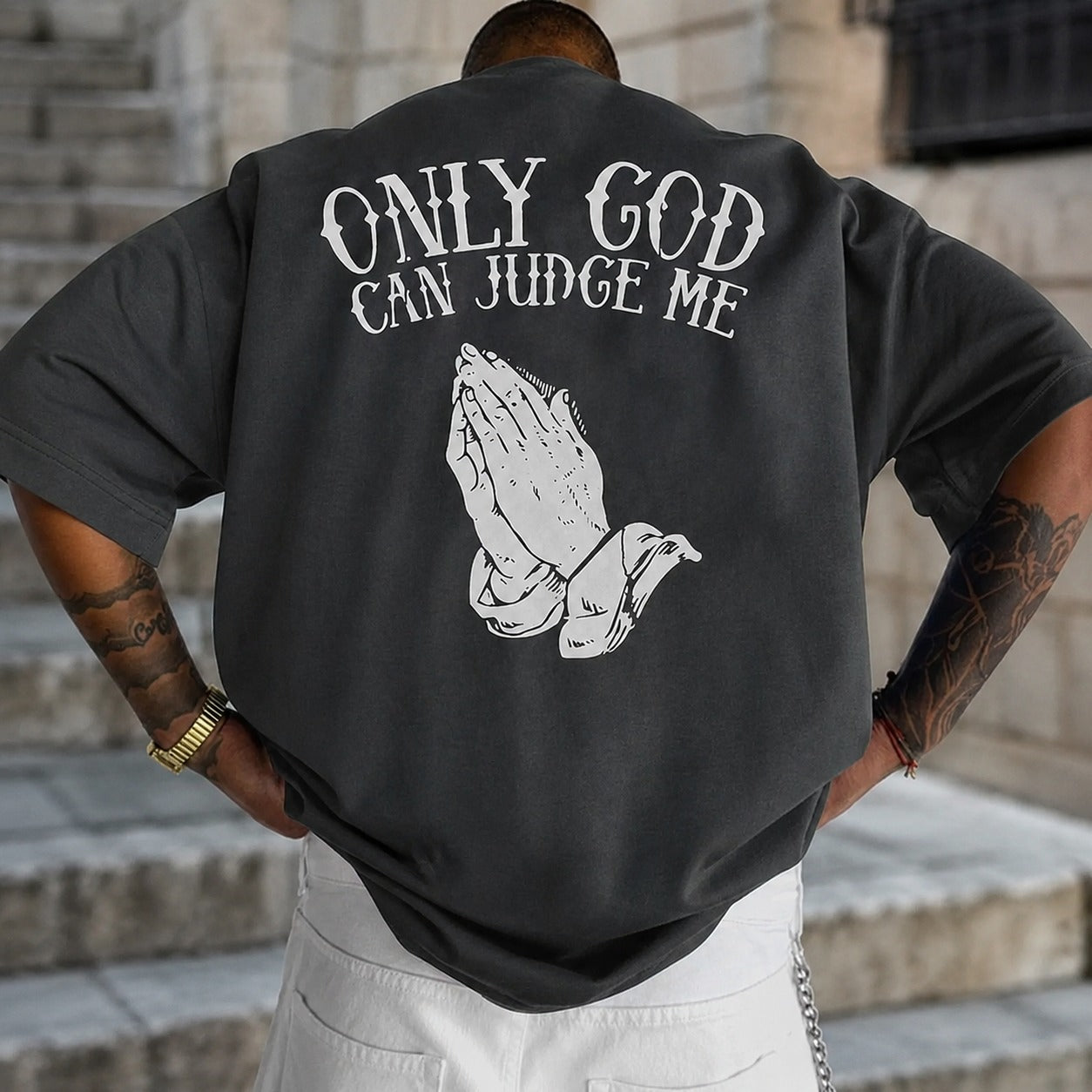 Caleb™ T-Shirt mit Streetwear-Style und Rückenprint