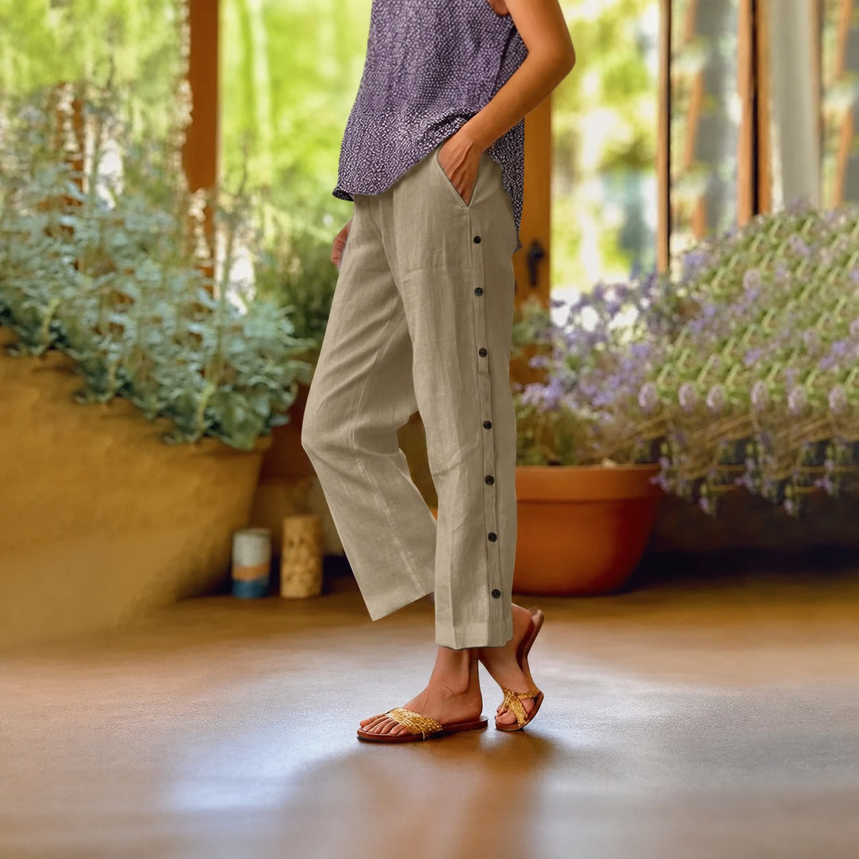 Ella™ Culotte-Hose mit Stilvollen Seitlichen Akzenten