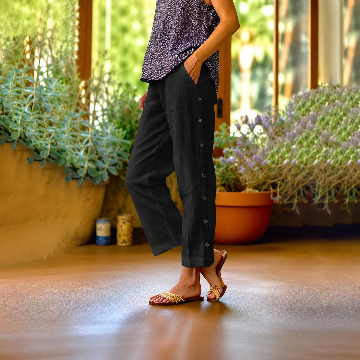 Ella™ Culotte-Hose mit Stilvollen Seitlichen Akzenten