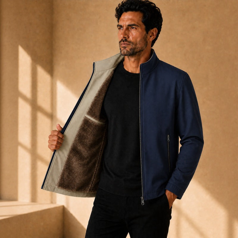 Harrington™ Jacke mit Samtweichem Innenfutter und Hohem Kragen
