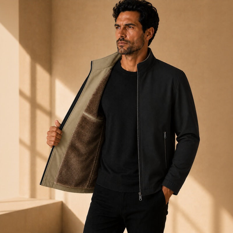 Harrington™ Jacke mit Samtweichem Innenfutter und Hohem Kragen